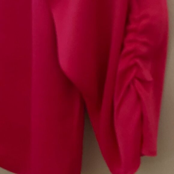 Zara Pleated Satin Blouse in Fuchsia Size XS - Picture 5 of 5